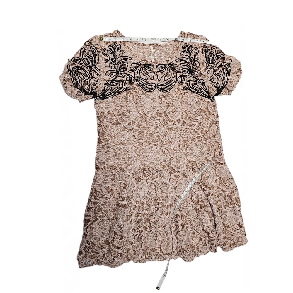 Free People Pink Beautiful Dreamer Blush Lace Tunic Dress - Picture 11 of 13
